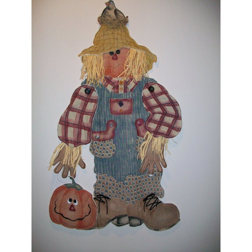 Vintage 1997 Daisy Kingdom Scarecrow Door Panel 3597 Unfinished Fall Decor